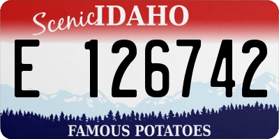ID license plate E126742