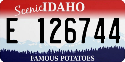 ID license plate E126744
