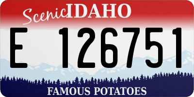 ID license plate E126751