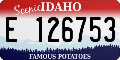 ID license plate E126753