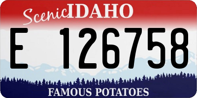 ID license plate E126758