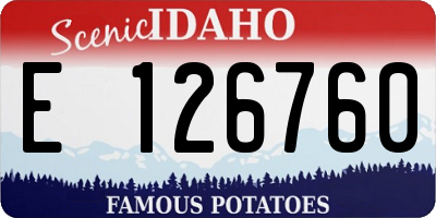 ID license plate E126760
