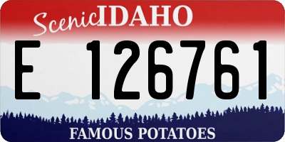 ID license plate E126761