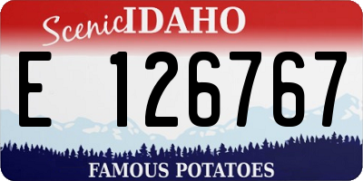 ID license plate E126767