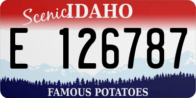 ID license plate E126787