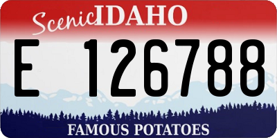 ID license plate E126788