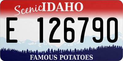 ID license plate E126790