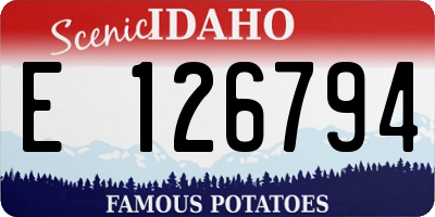 ID license plate E126794