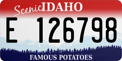 ID license plate E126798