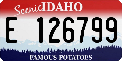 ID license plate E126799
