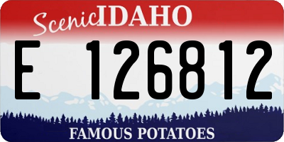 ID license plate E126812