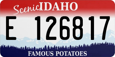 ID license plate E126817