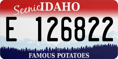 ID license plate E126822