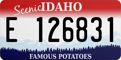 ID license plate E126831
