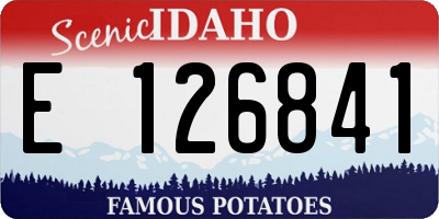 ID license plate E126841