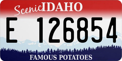 ID license plate E126854