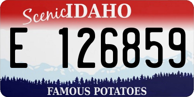 ID license plate E126859