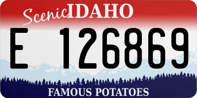 ID license plate E126869