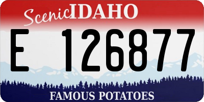 ID license plate E126877