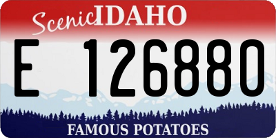 ID license plate E126880