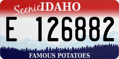 ID license plate E126882