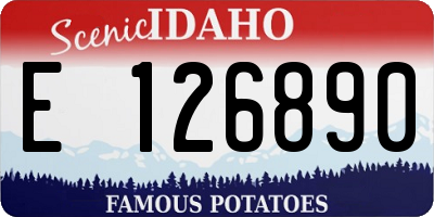 ID license plate E126890