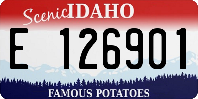 ID license plate E126901