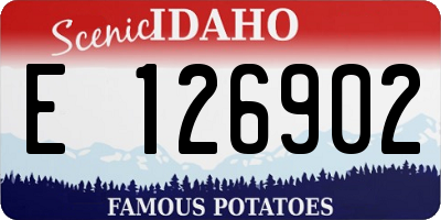ID license plate E126902