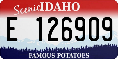 ID license plate E126909