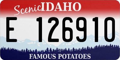ID license plate E126910