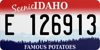 ID license plate E126913
