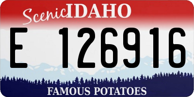 ID license plate E126916