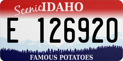 ID license plate E126920