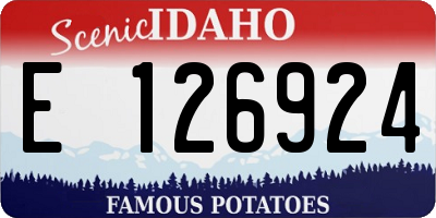 ID license plate E126924