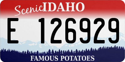 ID license plate E126929