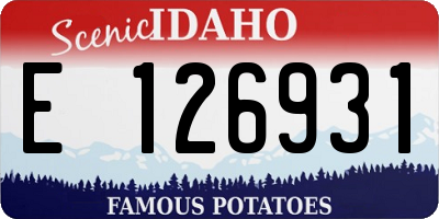 ID license plate E126931