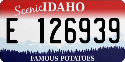 ID license plate E126939