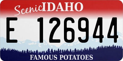 ID license plate E126944