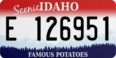 ID license plate E126951