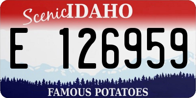 ID license plate E126959