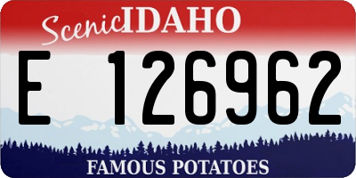 ID license plate E126962