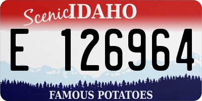 ID license plate E126964