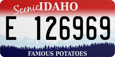ID license plate E126969
