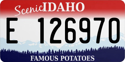 ID license plate E126970