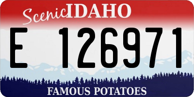 ID license plate E126971