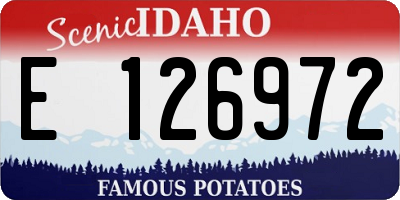 ID license plate E126972
