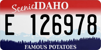 ID license plate E126978