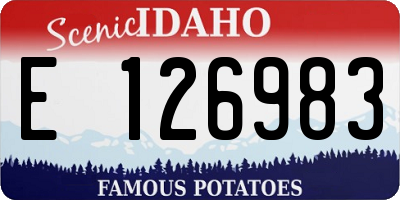 ID license plate E126983