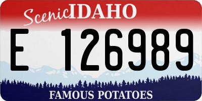 ID license plate E126989