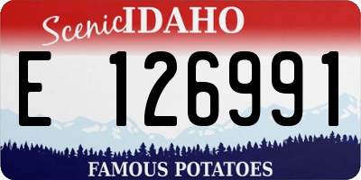 ID license plate E126991